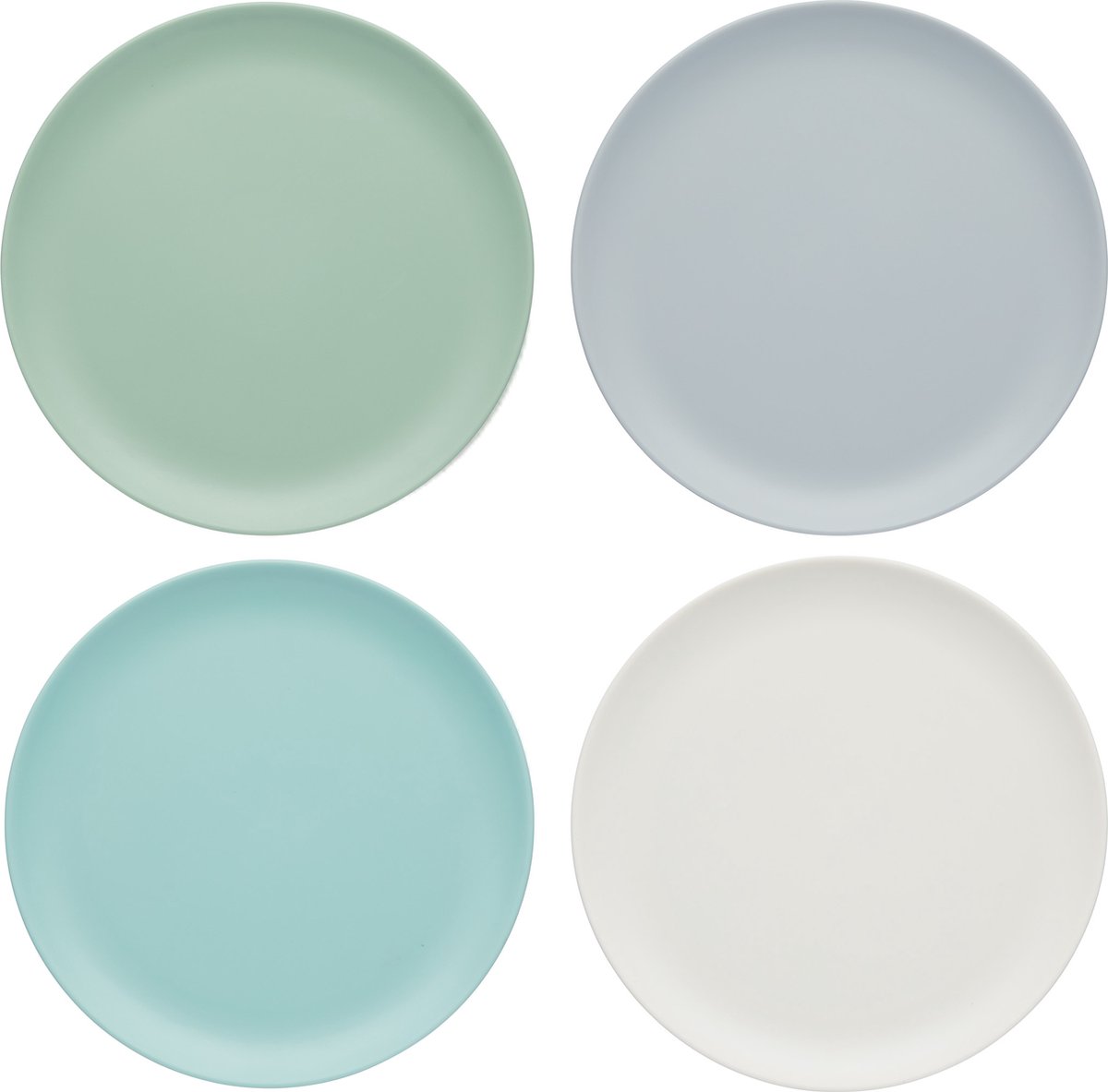 KitchenCraft Colourworks Salade Borden - Servies Set van 4 Stuks 23 Centimeter