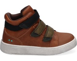 BunniesJR 221933-713 Jongens Hoge Sneakers - Bruin - Imitatieleer - Klittenband