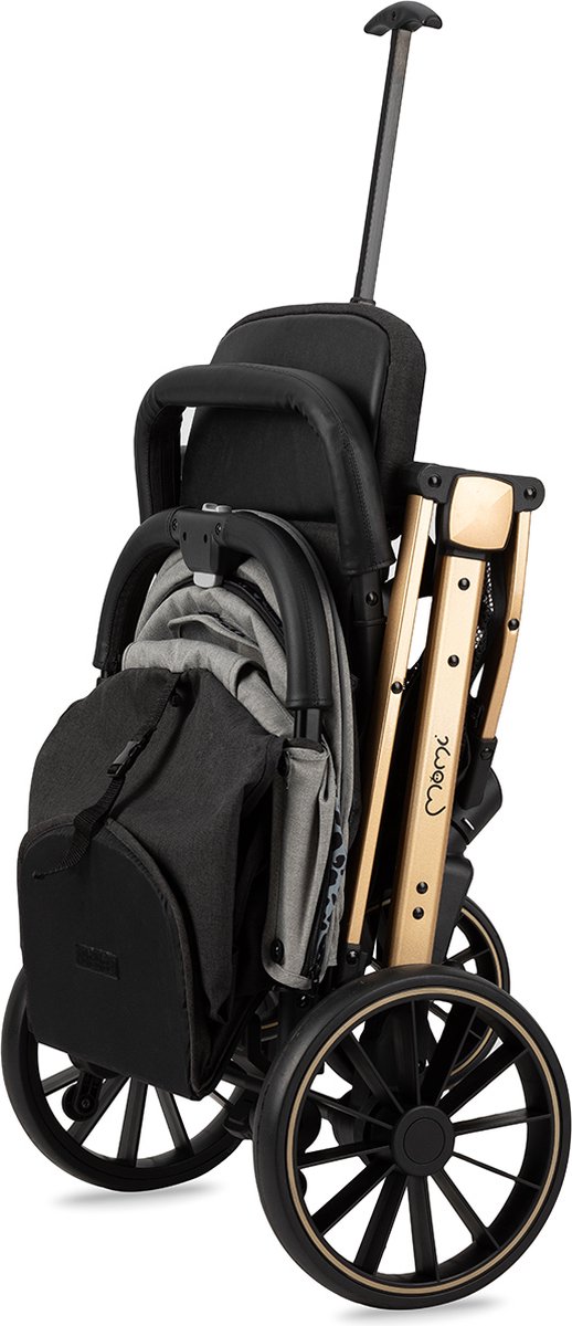MoMi Estelle Dakar Wandelwagen - Compacte Lichtgewicht Buggy - XXL Wielen - Inclusief Regenhoes, Voetenzak & Muskietennet - Leopard Grijs – foto 7