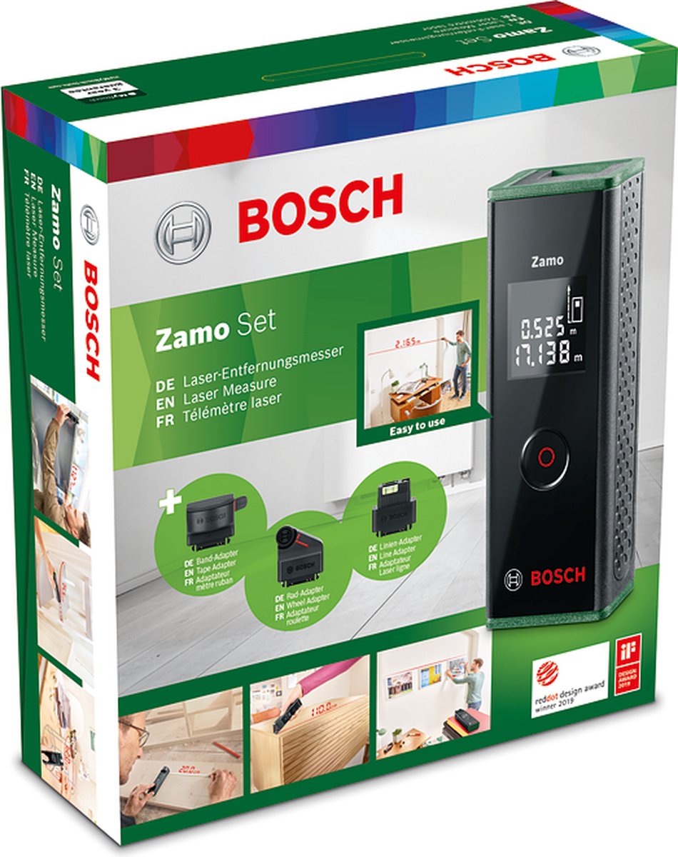 Bosch Zamo (III) Set Afstandsmeter - Met batterijen en 3 accessoires |  bol.com