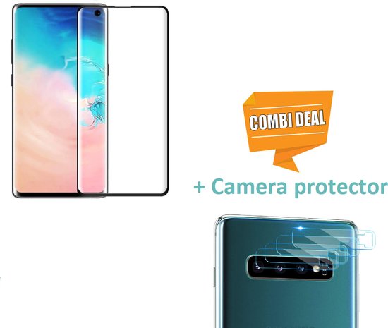 ShieldCase Tempered Glass Screenprotector + Camera Glass geschikt voor Samsung Galaxy S10e - glazen screen protector - bescherming tegen krassen & stoten