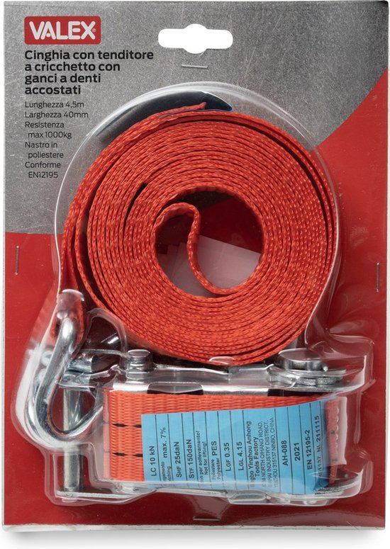 Spanband met ratel en haken 5 meter