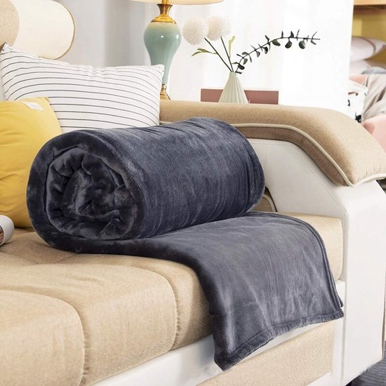 Thuys Fleecedeken fleece plaid fleecedeken 220 x 240 fleecedekens fleece