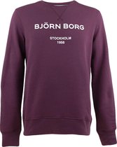 Björn Borg O-hals sweater center logo paars - XL