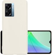 Hoes Geschikt voor OPPO A77 Hoesje Cover Siliconen Back Case Hoes - Wit