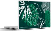 Laptop sticker - 13.3 inch - Jungle - Bladeren - Groen - Wit - Jongetje - Meiden - Kind - 31x22,5cm - Laptopstickers - Laptop skin - Cover