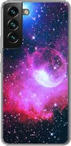 Geschikt voor Samsung Galaxy S22 Plus hoesje - Heelal - Planeten - Roze - Jongens - Meisjes - Kinderen - Siliconen Telefoonhoesje