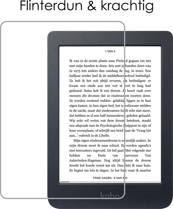 Screenprotector Geschikt voor Kobo Nia Screenprotector Bescherm Glas Tempered Glass Screen Protector - 3 PACK van 4Smarts — afbeelding 5