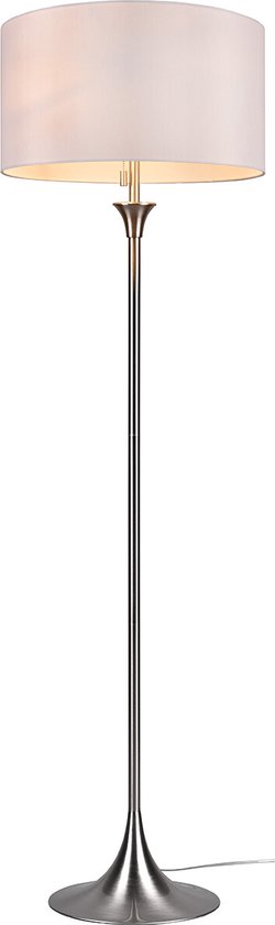 Lindby LED vloerlamp Jabbo, 163 cm, nikkel, metaal