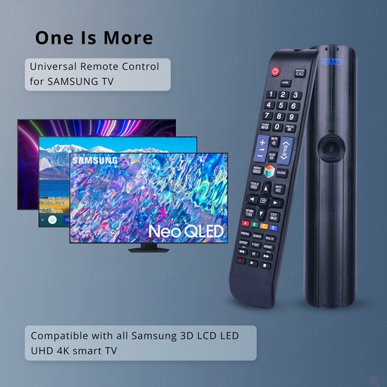 Universele afstandsbediening RQ-S1A geschikt voor Samsung TV - 123AB