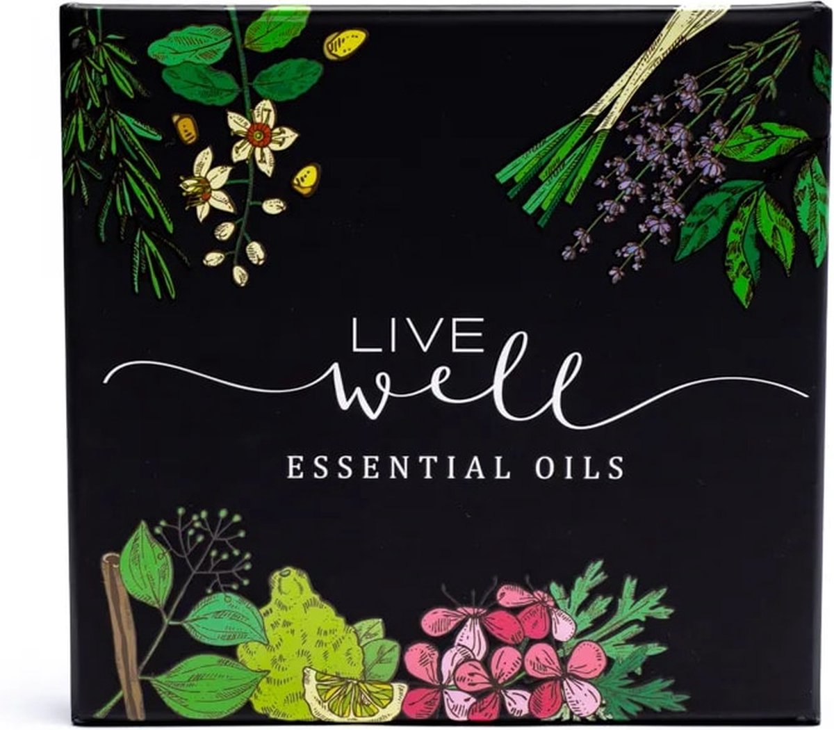 Goedkoopste Set 2 Aromafume essentiële oliën Live Well (therapeutic grade