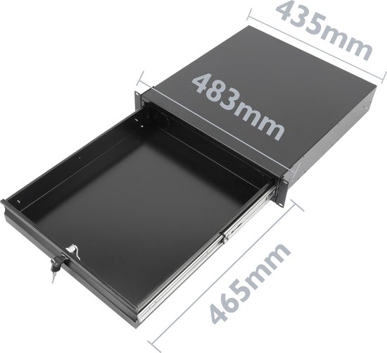 465mm Rack RackMatic - Lade voor Rack 19 met bodem 465 mm van 2U | bol