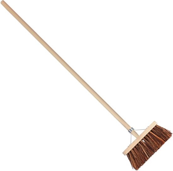 Talen Tools - Bezem - 28 cm - Natuurvezel haren - Steel 140 cm van Talen Tools — afbeelding 3