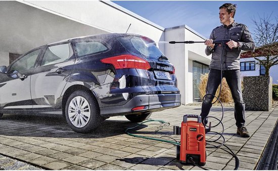 Einhell Elektrische Hogedrukreiniger TC-HP 130 - 1500 W - Max. 130 bar - 390 l/u - Incl. 5m hogedrukslang, pistool, lans, diverse sproeiers, borstel en schuimsproeier van Einhell — afbeelding 4