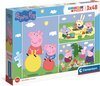 foto van Clementoni Kinderpuzzels - Peppa Pig 3 Puzzels van 48 Stukjes, Puzzel, 4+ jaar - 25263