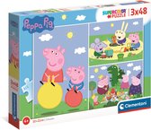 Clementoni - Peppa Pig Legpuzzel - Kinderpuzzel - 3 Puzzels van 48 stukjes - Vanaf 4 jaar