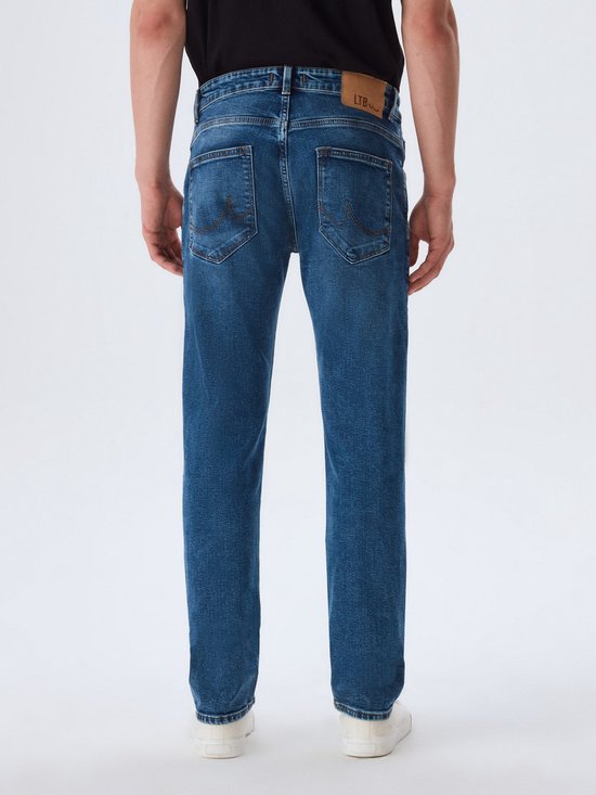 LTB Jeans Hollywood ZD Heren Straight Jean - Donkerblauw - Allon Safe Wash