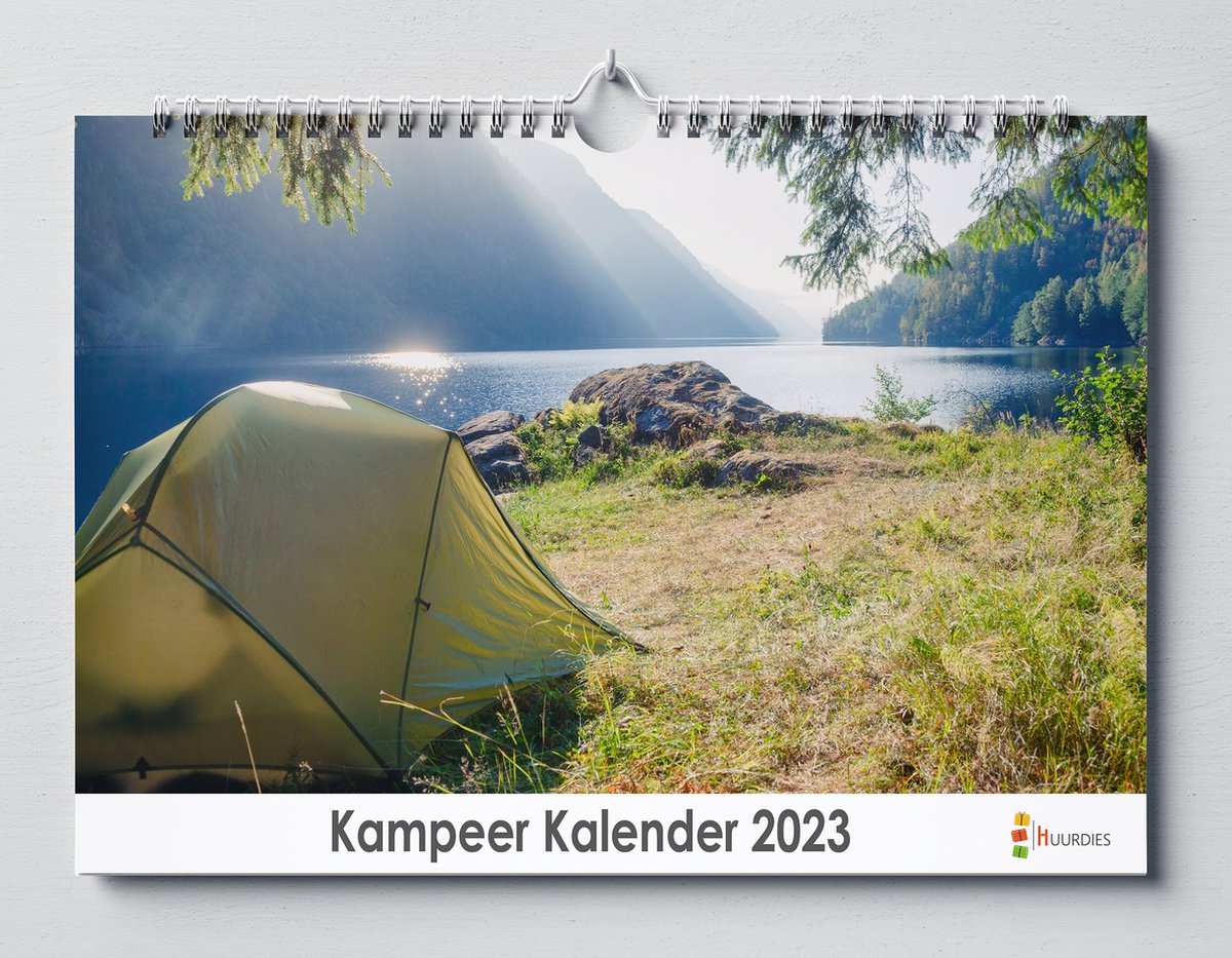 Kampeer kalender 2023 | 35x24 cm | jaarkalender 2023 | Wandkalender 2023