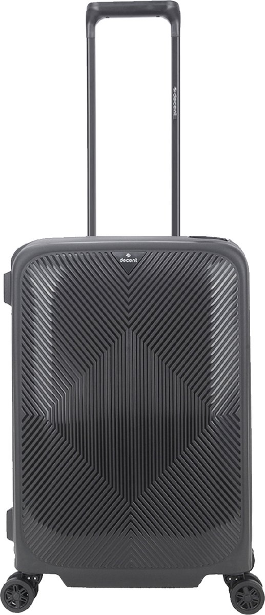 Decent Axiss-Fix Spinner TSA Reiskoffer vaste sluiting 43 liter - Handbagage koffer 55cm met kliksloten - Lichtgewicht koffer - Reiskoffer - Veilig TSA Cijferslot – Zwart