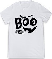 Russell - Jongens Meisjes T shirt Halloween - Wit - Maat 128