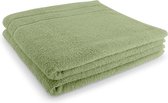 Satize Handdoeken 50x100 cm - Badhanddoeken hotelkwaliteit - 100% katoen - Groen - 2 stuks