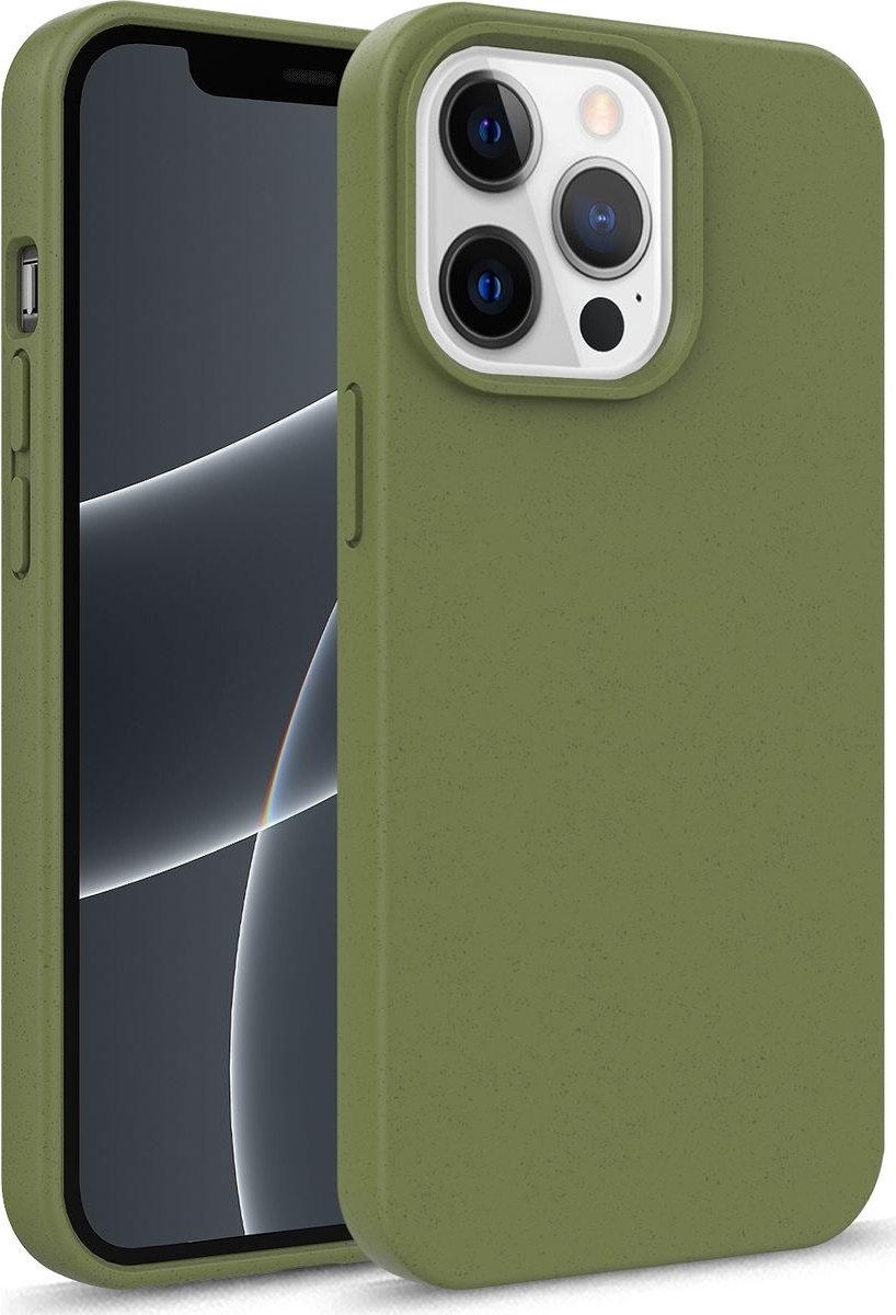 Mobigear Hoesje geschikt voor Apple iPhone 14 Pro Telefoonhoesje Eco Friendly | Mobigear Bio Backcover | iPhone 14 Pro Case | Back Cover - Olive | Groen
