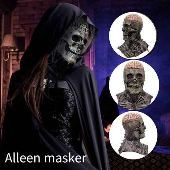 Masque d'Halloween - Bouche en mouvement - Masque de crâne d'horreur -  skelet de... | bol