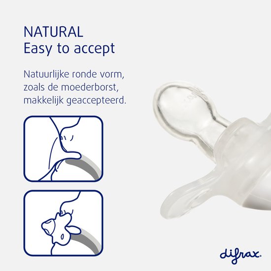 Difrax - Natural Fopspeen - Newborn - Bruine Speen - 2 st. van Difrax — afbeelding 3