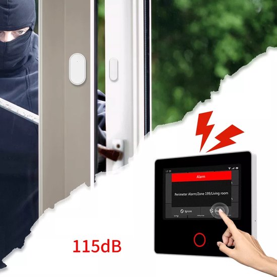 AGSHOME Draadloos huisalarm, 15 stuks, wifi-huisalarm, 120 dB