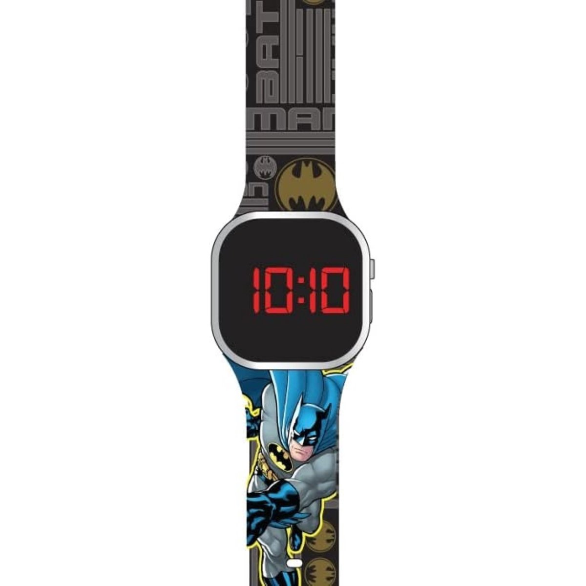 Accutime - LED Watch Batman - Kinderhorloge Met LED Display Voor Datum en Tijd - Grijs