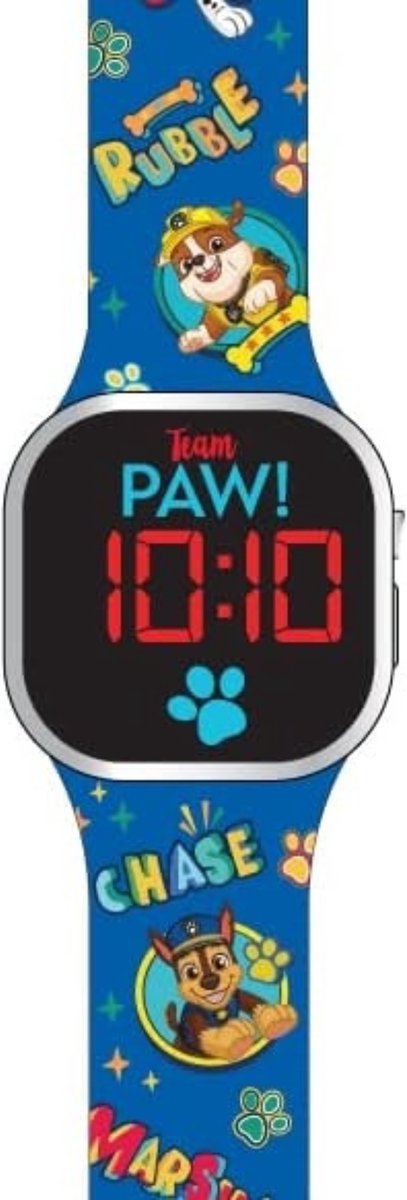 Accutime - LED Watch Paw Patrol - Kinderhorloge Met LED Display Voor Datum en Tijd - Blauw