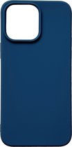 Casemania Hoesje Geschikt voor Apple iPhone 14 Pro Max Donker Blauw - Extra Stevig Siliconen Back Cover