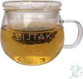 ZijTak - theeglas met filter - glas - theekopje - 300 ml