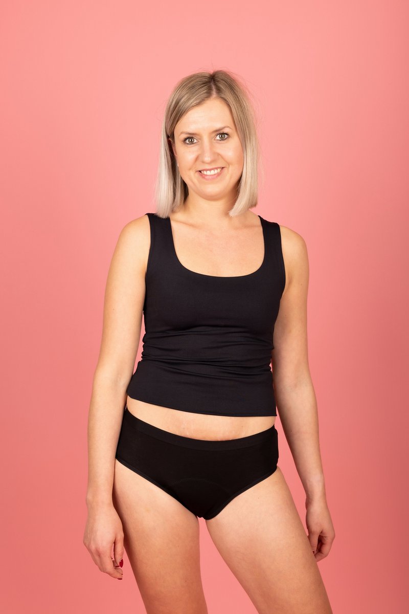 Moi et Marie®- menstruatieslip MARIE - Hoge absorptie - Vrouwen - Zwart – maat XXL