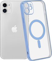 ShieldCase geschikt voor Apple iPhone 11 hoesje transparant Magneet metal coating - blauw