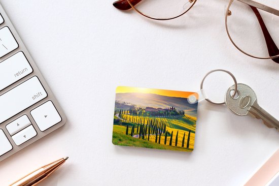 Porte-clés - Herbe - Soleil - Colline - Paysage - Cadeaux à distribuer - Plastique