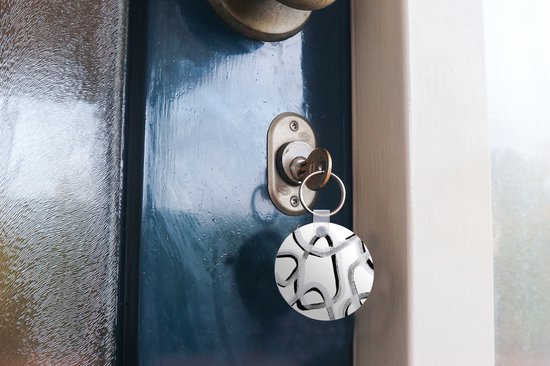 Porte-clés - Ligne - Minimalisme - Design - Plastique - Rond - Cadeaux à distribuer