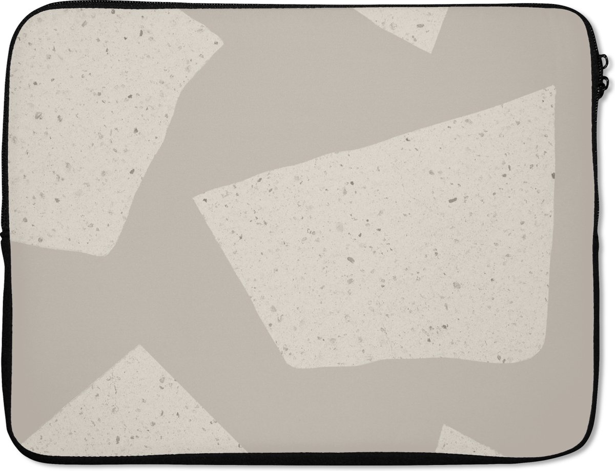 Laptophoes - Stenen - Terrazzo - Patronen - Pastel - Laptop sleeve - Laptop - 17 Inch