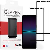 2-pack BMAX geschikt voor Sony Xperia 1 IV Screenprotector - Full Cover - Gehard glas - Tempered glas - Sony screenprotectors 2 stuks - Telefoonglaasje - Beschermglas - Glasplaatje - Screensaver - Screen protector - Case friendly - Zwart