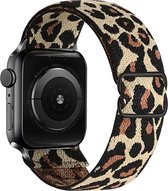 Horloge Band Geschikt voor Apple Watch 1-8 / SE (42/44/45 mm) Bandje Nylon Met Verstelbare Gesp - Pantergeel