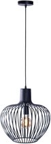 Open hanglamp Arraffone | 1 lichts | zwart | metaal | Ø 38 cm | in hoogte verstelbaar tot 180 cm | eetkamer / woonkamer / slaapkamer lamp | modern / sfeervol / industrieel / trendy design