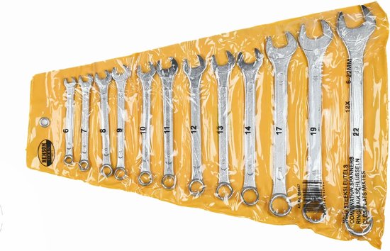 Benson Steeksleutel- en ringsleutelset - 6 t/m 22 mm - 12-delig - Inclusief etui — afbeelding 3