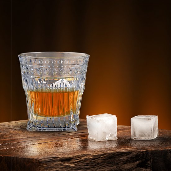 Lot de 4 verres à Relaxdays - coffret cadeau whisky - gobelet - fête des pères - coffret cadeau