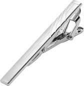 Fako Bijoux® - Dasspeld - Stropdas Clip - Tie Clip - Deluxe - Model Romario - 60mm - Zilverkleurig