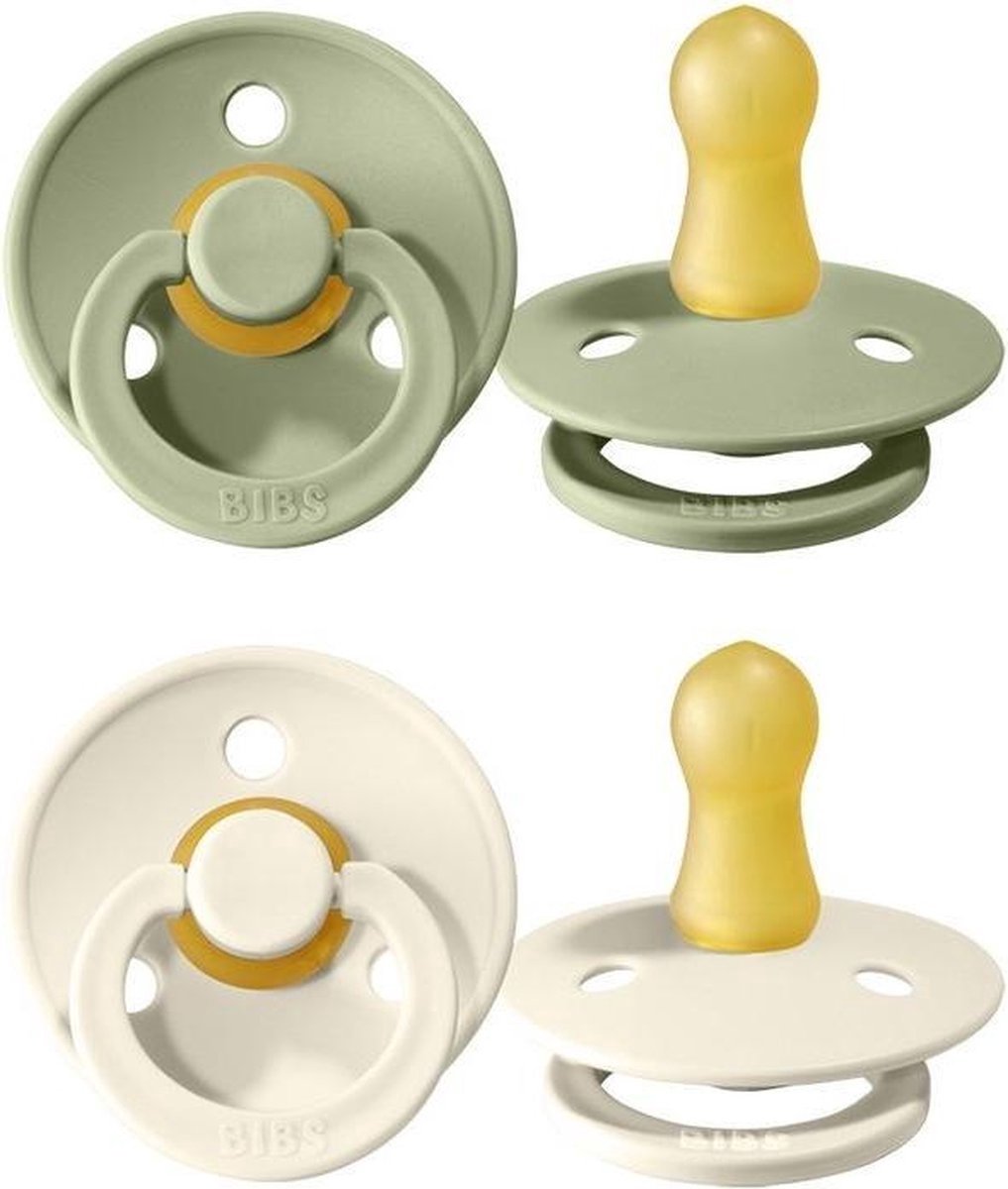 Goedkoopste Bibs - Fopspeen - Ivory/Sage - 2 stuks - Stage 2