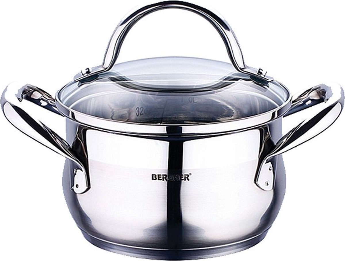 Bergner Gourmet Kookpan - 16 cm - 1,7 l - RVS