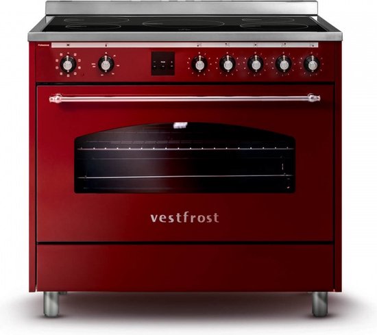 Vestfrost Retro Cuisinière à induction 90 cm Bordeaux rouge