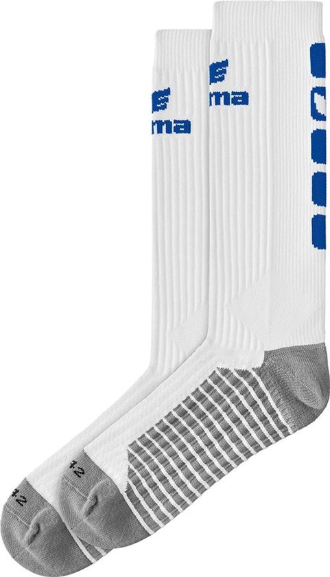 Chaussettes Erima Classic 5-C Longues - Wit / New Royal | Taille: 31-34