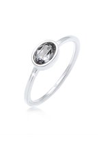 Elli Dames Ring Damesring Klassiek Eenvoudig met Kristal 925 Sterling Zilver