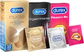 Bol.com Durex - 30 stuks Condooms - Pleasure Me 1x10 stuks - Orgasm Intense 1x10 stuks - Nude No Latex 1x10 stuks - Voordeelverp... aanbieding